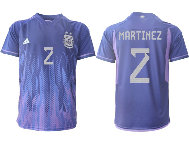 Men 2022 World Cup National Team Argentina away aaa version purple #2 Soccer Jersey->->Soccer Country Jersey